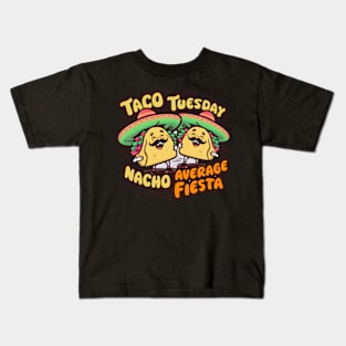 Funny Taco Tuesday Quote Nacho Average Fiesta Kids T-Shirt